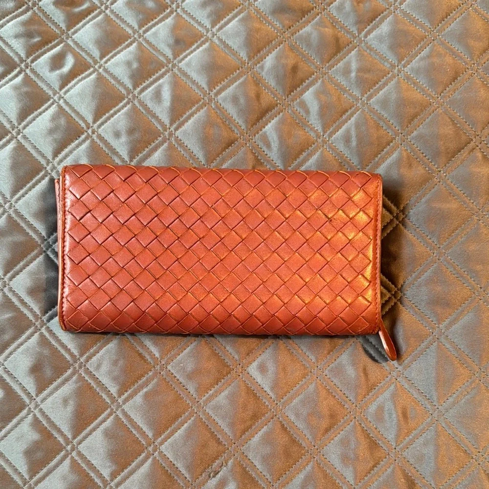 Bottega Veneta Brown Woven Clutch w COA - Picture 3 of 10